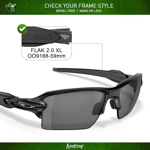 Image of Acefrog 5 Pairs Polarized Replacement Lenses for Oakley Flak 2.0 XL (OO9188) 59mm Sunglasses, Precise Fit, Anti-scratch