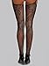 Verdusa Women's Fishnet Stockings Tights High Waist Lace Suspender Pantyhose Cut Out Black one-size