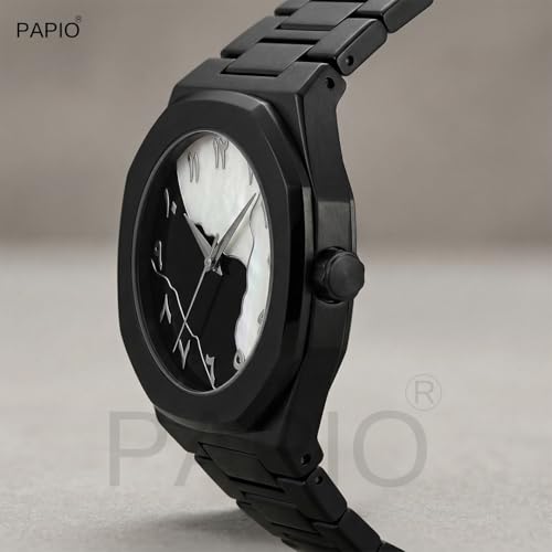 Image of PAPIO Men's Designer Analog Watch | Polycarbon Strap Wrist Watch | Arabic Dial Stylish Casual & Formal Watch for Men