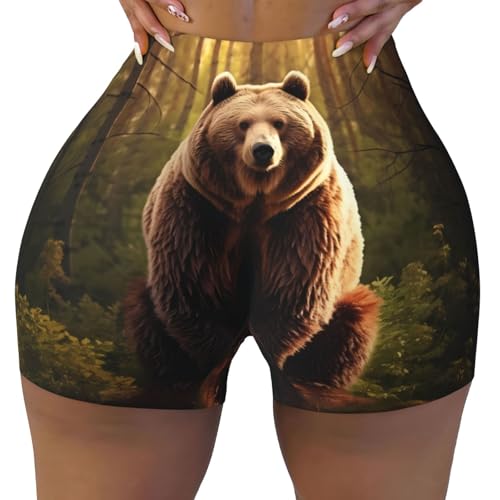 Rebuke Pattern Sports Shorts, high Elastic Slim Fitness Pants, Suitable for Yoga/Leisure/Daily wear