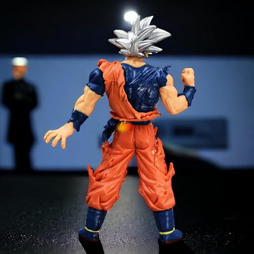 Image of Blue Aura Goku Action Figure Height-15cm Anime Figures | Goku Silver Hair 15cm
