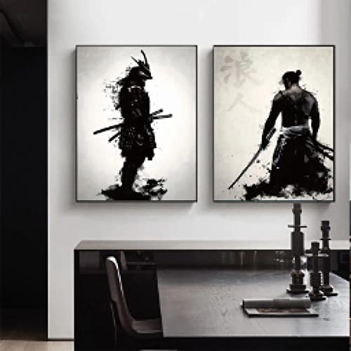 Affiches et impressions sur toile anime samouraï décoration murale art photos salon 60x90cm