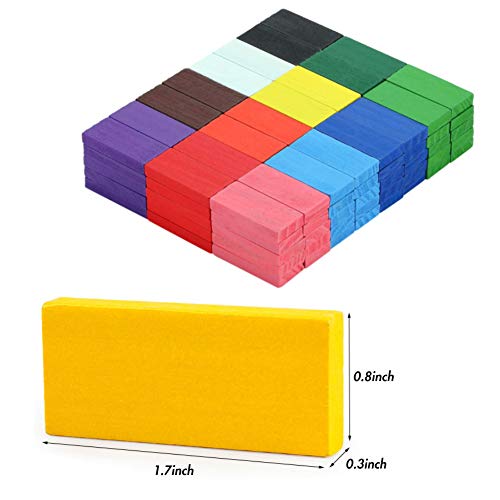 Bigotters Super Domino Blocks, 360Pcs Bulk Domino Start Kit 12 Colorful Wooden Domino Blocks Educational Racing Game For Kids Birthday Party Favor #TOP1