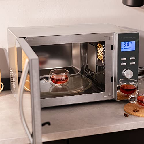 Cecotec-Microondas-con-Grill-ProClean-9110-FullInox-1000-W-30-Litros-5-niveles-de-Potencia-8-Programas-Temporizador-de-60-mins-Revestimiento-Ready2Clean-Diseno-frontal-de-Espejo