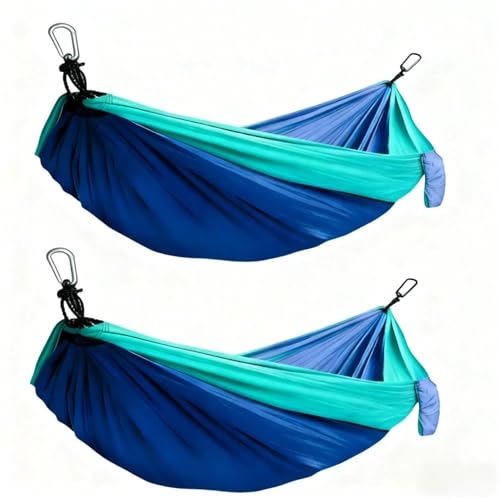 2Pack Hammocks| Camping Hammock | Portable Outdoor Hammock Set | for Hiking, Backpacking and Camping | 2pcs(Blue)