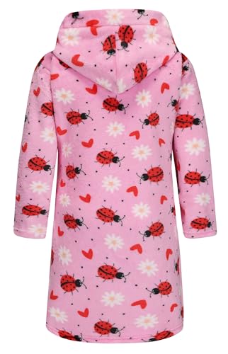 Image of Girls Soft Fleece Robes Plush Hooded Bathrobes Sleepwear for Kids 2-16 Years