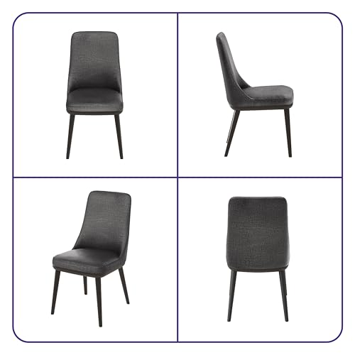 Image of Wakefit Kova Dining Chair - Charcoal Grey