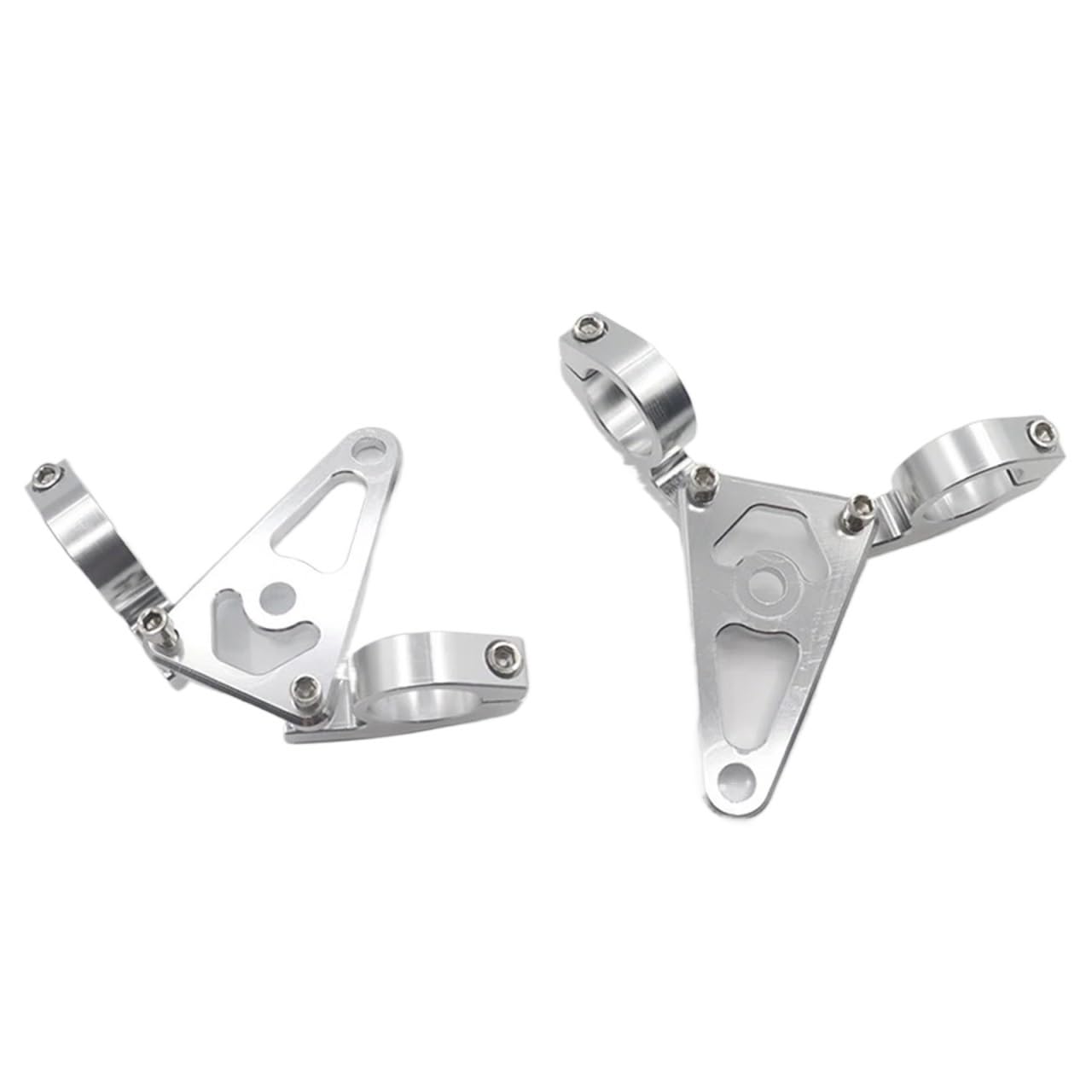 Poausjwy 27Mm Rack Roll Cage Motorcycle Headlight Mounting Bracket Silver Cnc 30Mm 45Mm Front Fork Tube Fit For Honda Monkey Parts(27Mm)