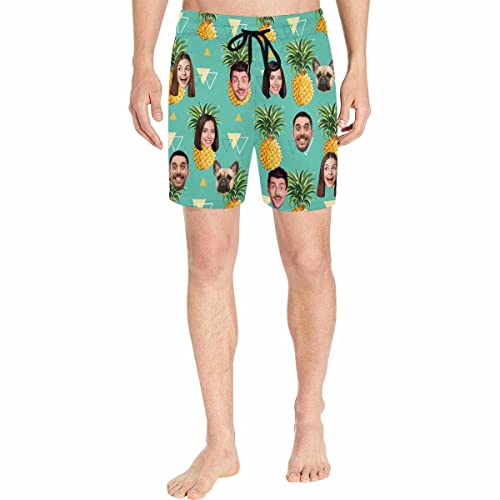 Custom 1-5 Faces Swim Trunks Mens Personalized Photo Beach Shorts Swimwear Swim Shorts Boardshorts Gift for Dad3