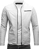Crone Epic Herren Lederjacke Cleane Basic Echtleder Jacke in vielen Varianten und Farben (XXL, Cocaine Summer (Schafsleder))