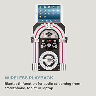 Alternative view of auna Arizona Sing Jukebox - Jukebox Compact et rétro avec Platine CD, Bluetooth, USB, MP3, Micro Filaire Inclus, Support…