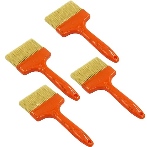 Sinyiol 4 Pack 4 inch Large Thick Paint Brush, Stain Brush,Fence Brush,Dusting Brush,Large and Thick Paint Brushes for Walls,Painters Paint Brush (4)