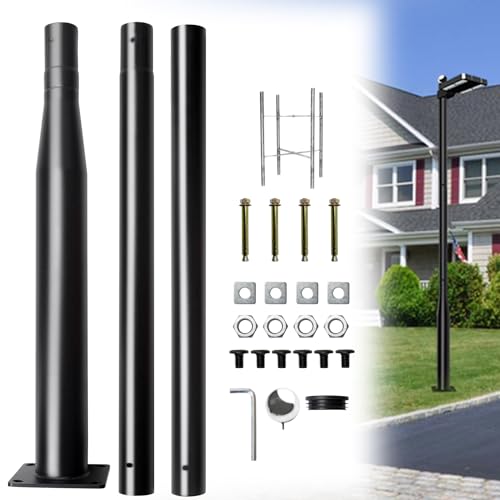 Poteaux de réverbère pour éclairage extérieur de rue et accessoire solaire