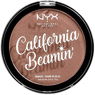 NYX Professional Makeup California Beamin' Face and Body Bronzer, Shimmery Pressed Powder, Large Format, Vegan Formula, Satin Finish, 14 g, Shade: Free Spirit