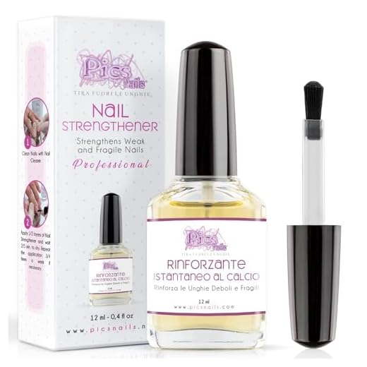 Esmalte Endurencedor Fortificante unas instantáneo de calcio profesional de 12 ml - Ideal para uñas quebradizas y débiles - Fortalece y mejora instantáneamente la estructura de las uñas quebradizas
