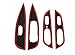 ANUNFRRE Car Accessories Fit for Nissan Rogue 2014-2020 ABS Interior Door Armrest Window Switch Panel Cover Trim 4PCS Set (Carbon Fiber)
