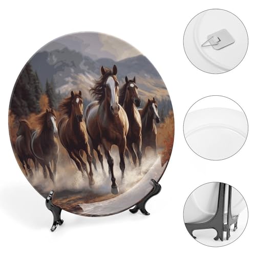 Plato decorativo de porcelana hueso de caballo 6 pulgadas miniatura 4