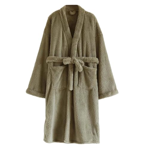 Kimono de franela para parejas adiós al frío en casa con este cárdigan polar grueso