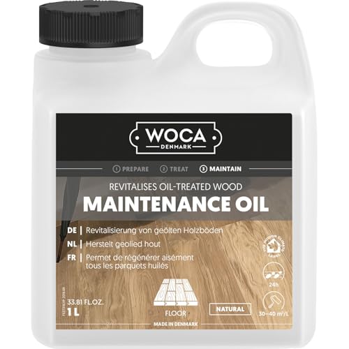 WOCA Denmark Maintenance Oil Pflegeöl Natur 1 L - Pflegeöl für Parkett & Holz im Innenbereich