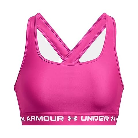 Under Armour Pink UA Crossback Mid Bra Cover