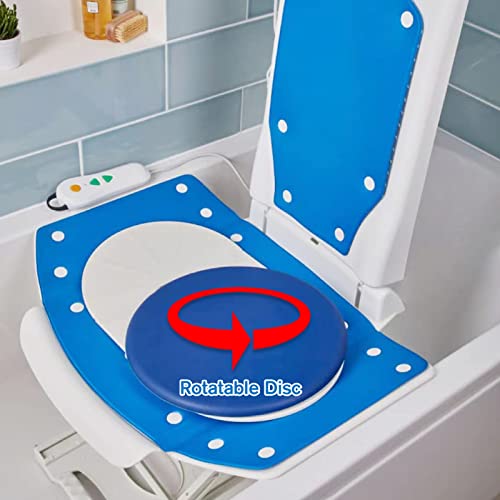 Helsevesen Bath Lift Chair With Transfer Board And Rotary Disk, Reclining Back Bath Lift For Elderly Adults - Bottom Non-Slip Suction Cups, Battery Operated Waterproof Remote Hand Control #TOP4
