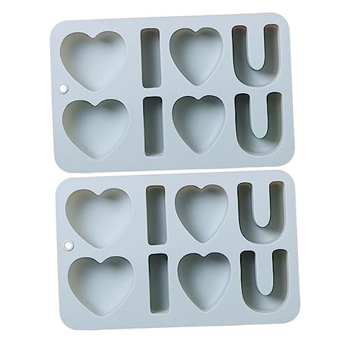Holibanna 2Piezas Silicona Forma De Corazón Para Hornear Para Chocolate y Pasteles Celebraciones Como San Valentín Material Limpiar