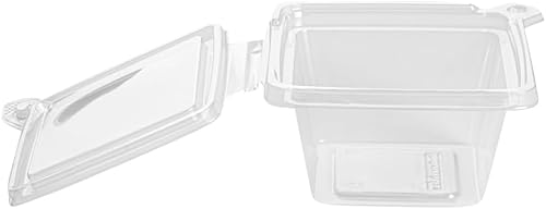 Miniatura 20 de Tamper Tek - Recipientes cuadrados para llevar de 12 onzas, 100 cajas duraderas de ensalada para llevar, a prueba de manipulaciones, congelables,