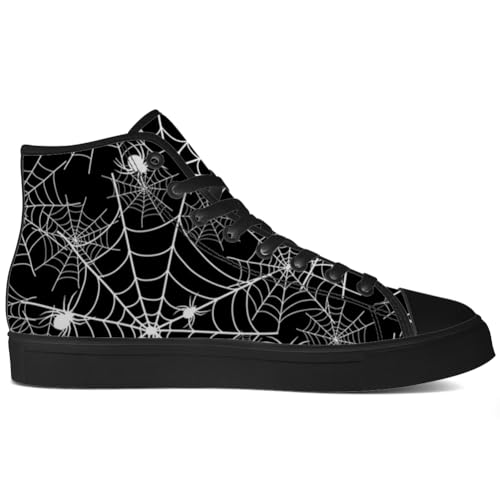 Spider Web High Top Canvas Shoes for Men Women High Top Sneakers Lace Up Casual Shoes Gifts for Boyfriend Girlfriend4