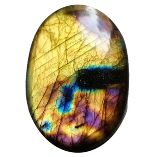 Labradorite jaune ovale contre les reflets ternes, sublimer vos bijoux faits main