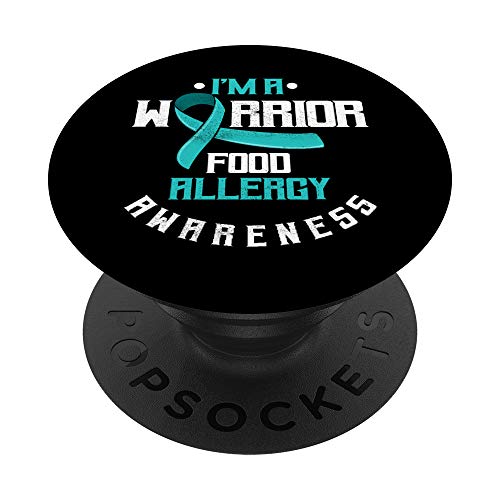 Food Allergy Awareness Warrior | Allergy Awareness Ribbon PopSockets Support et Grip pour Smartphones et Tablettes