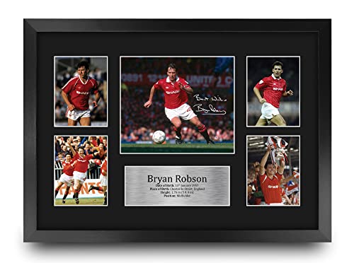 Photo Bryan Robson A3 signée pour décorer un salon de football