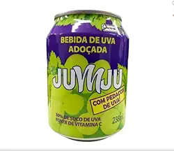 Jumju Bebida de Uva Verde Adoçada com Pedaços de Uva, 238ml, Importada da Coreia