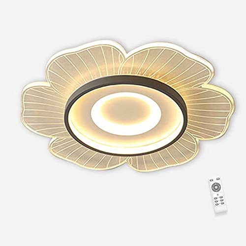 Luces de techo LED para el dormitorio con diseño moderno de flores y control remoto