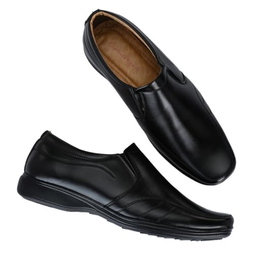Image of Leatherkraft Round-Toe Formal Slip-On Shoes
