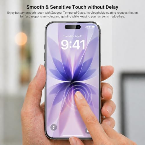 Image of Premium Tempered Glass for iPhone 17 | Edge-to-Edge Protection | 9H Military Grade Hardness | Dynamic Island Compatible | Bubble-Free HD Clear Screen Protector