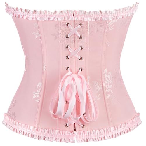 Corset amincissant taille haute invisible rose rouge réglable