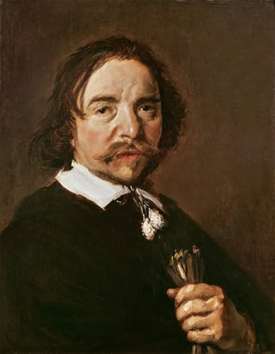 Imprimé sur toile Frans Hals homme cheveux noirs - Décoration murale grand format 60x90