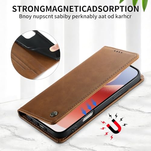 Étui compatible avec Samsung S21 marron clair pour ranger cartes et protéger l'écran - 3