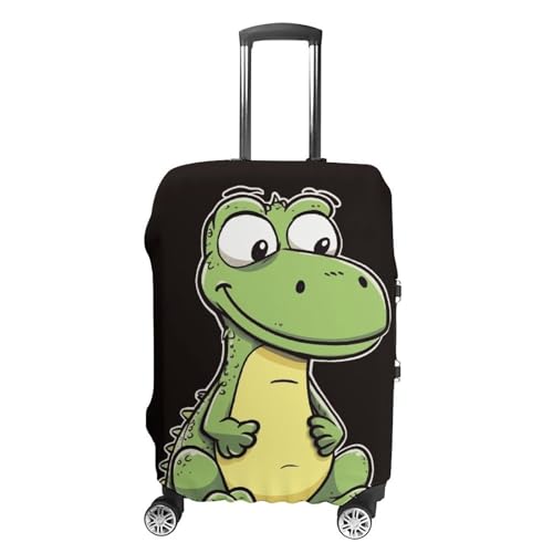 Quiet Cartoon Crocodile Printed Luggage Cover Protector, Fits 18-32 Inch Luggage