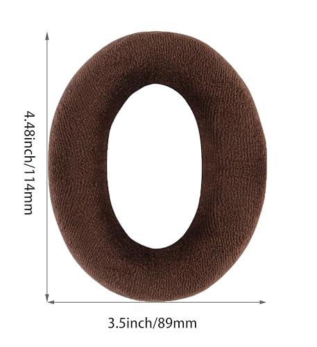 Reemplazo de almohadillas para auriculares compatible con Sennheiser HD598 | Almohadillas marrones de felpa de alta densidad que aíslan el sonido y son suaves miniatura 3