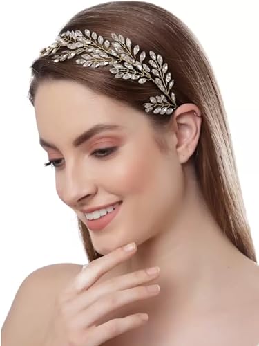 Rubela Crystal Beads Bridal Hair Jewellery for Wedding (Bridal Hair Accessories)