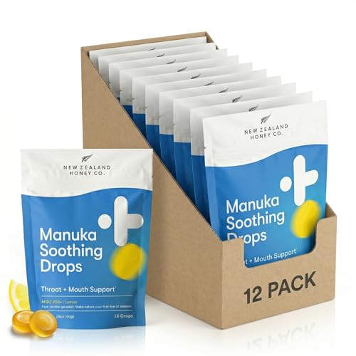 Pastillas de miel Manuka con limón, pack de 12