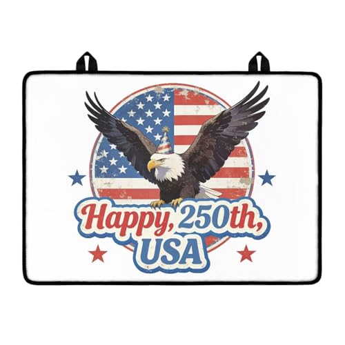 Image of Poceacles 4th of July Stove Cover for Glass Top Stovestop, Induction Electric Stove Cover Protector Oil Resistant Heat Resistant Washer Dryer Top Mat, 29 inch x 21 inch, American Flag Eagle USA 250th Print