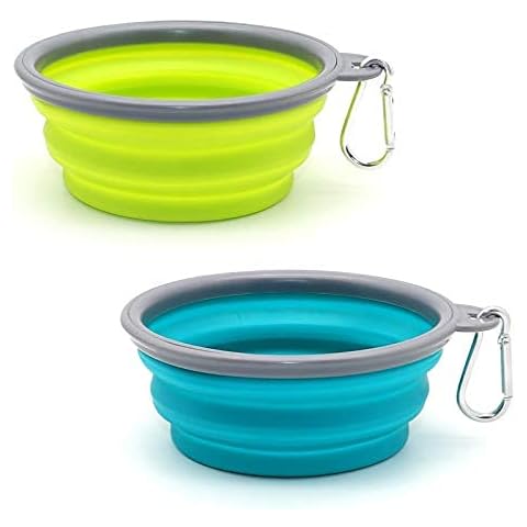 SLSON Foldable Travel Dog Bowl Set Cover