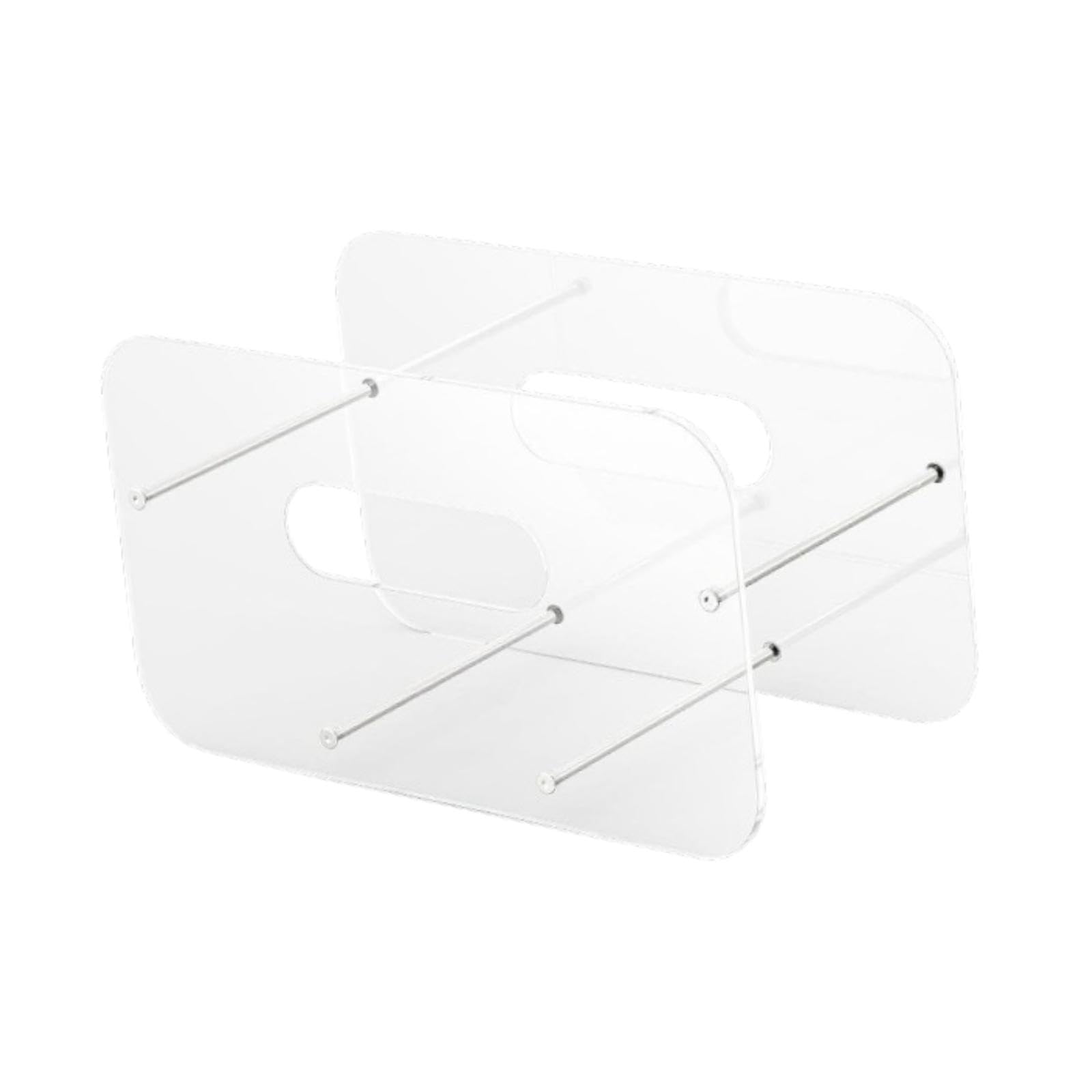 jojomis Acrylic Paper Plate Dispenser Simple Modern Transparent Space Saving Holder for Dining Room RV Countertop Outdoor