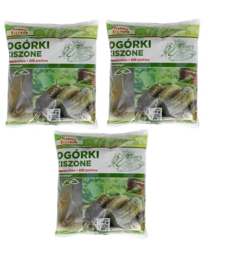 3 Beutel Polnische Salzgurken Sauergurken im Beutel beste Qualität 800g ogorki kiszone w worku super Jakosc