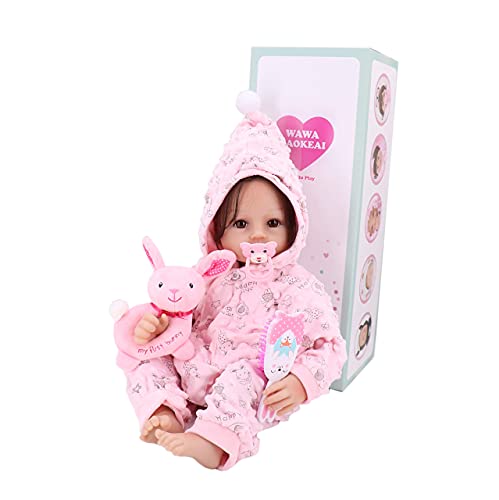 Review Discount WAWA-HAOKEAI - My First Rabbit ,Newborn 8 Piece Layette Gift Set, 22-inch Reborn Baby, Pink and Gray (WW021106-3)