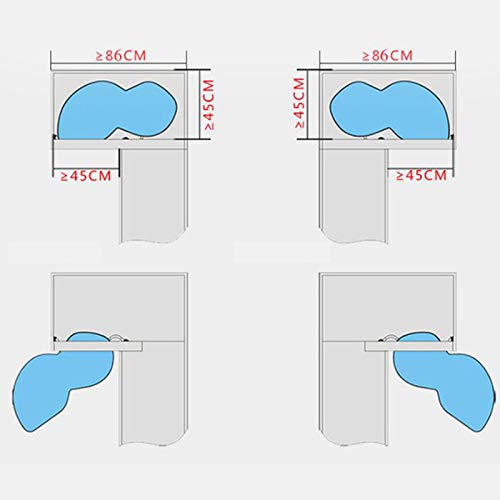 Kitchen Cabinet Blind Corner Pullout Organizer, Flying Saucer Shelving Unit 2 Tier Pullout Organizer - Kitchen Cabinet Blind Corner Solution,For 900-1000mm Cabinets - Independent Swinging T - Image 6