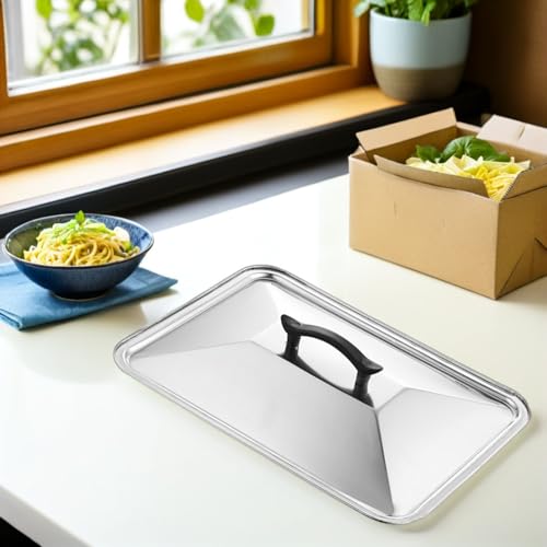 Tapa rectangular de acero inoxidable duradera y resistente para horno 5