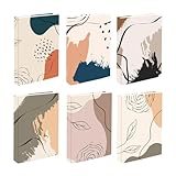 Stretchable Fabric Book Cover for Hardcover, 6 Pack of Ali & Boo Nylon Book Cloth - Book Cover Sleeve, Durable, Washable, Boho Book Cover Protector for Most Hardcover and Textbooks up to 9.5' x 11'